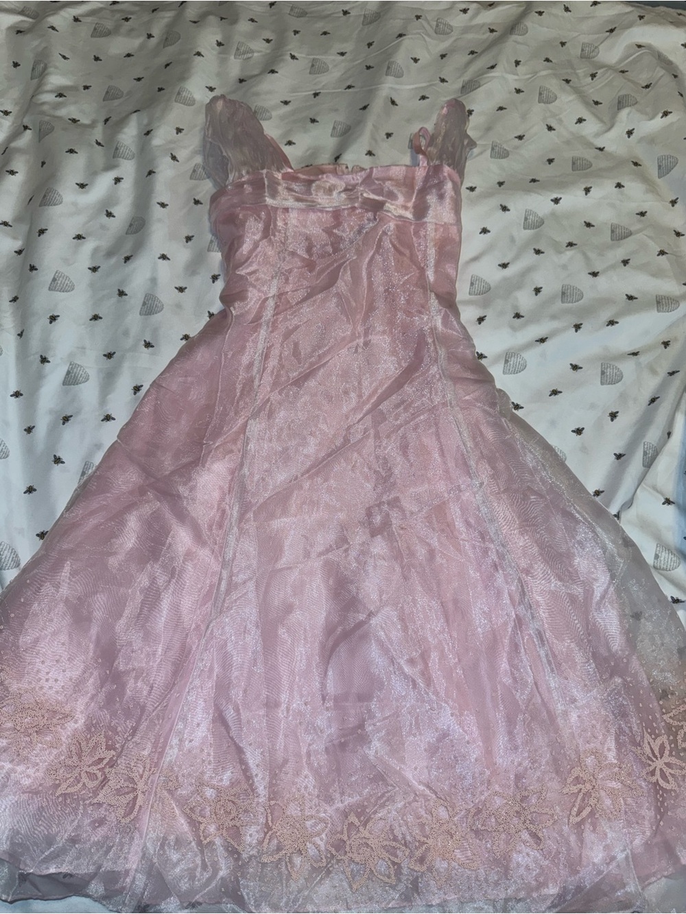 Girls Pink Formal Party Dress